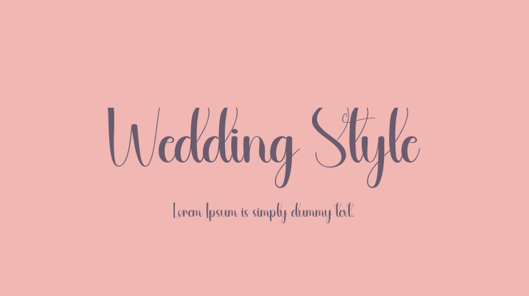 Wedding Style Font