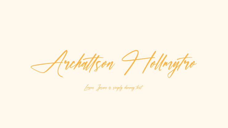 Archattson Hollmytro Font