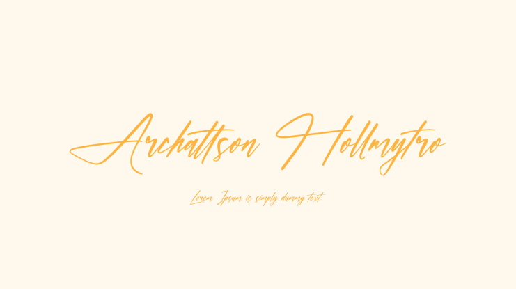 Archattson Hollmytro Font
