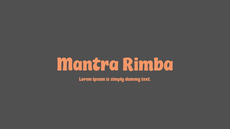 Mantra Rimba Font