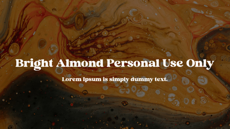 Bright Almond Personal Use Only Font