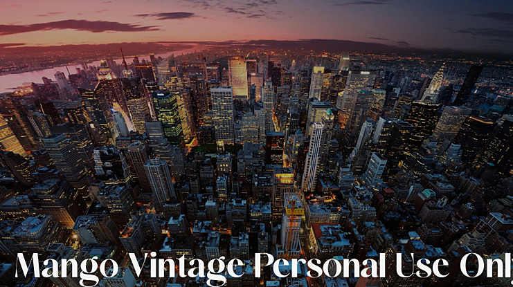 Mango Vintage Personal Use Only Font Family