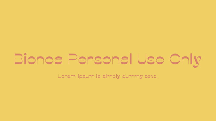 Bionca Personal Use Only Font