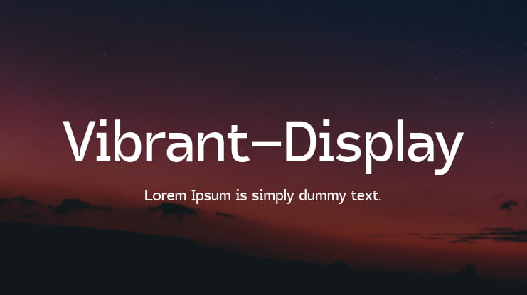 Vibrant-Display Font