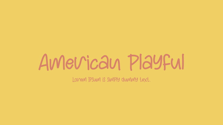 American Playful Font