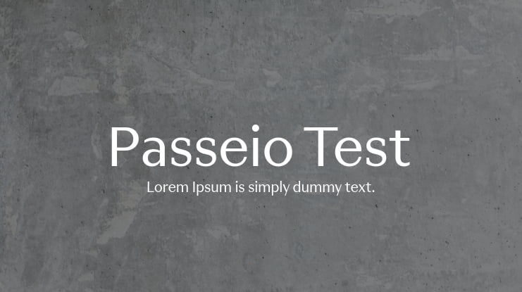 Passeio Test Font Family