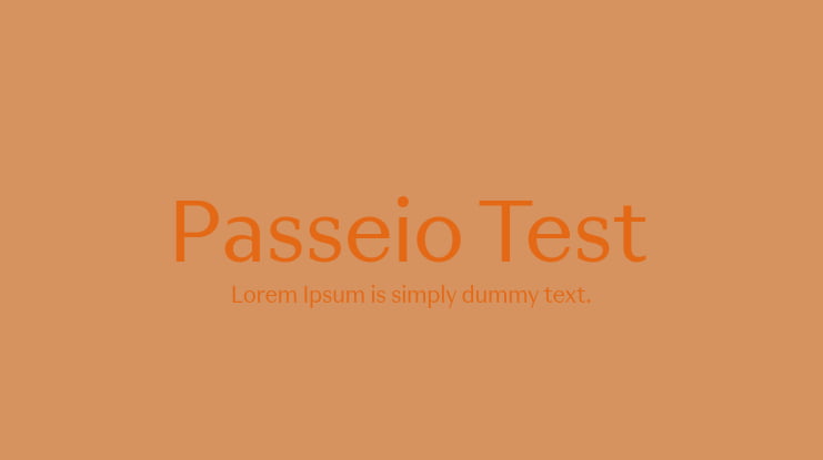 Passeio Test Font Family