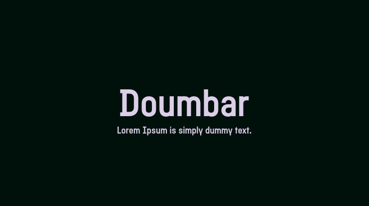 Doumbar Font