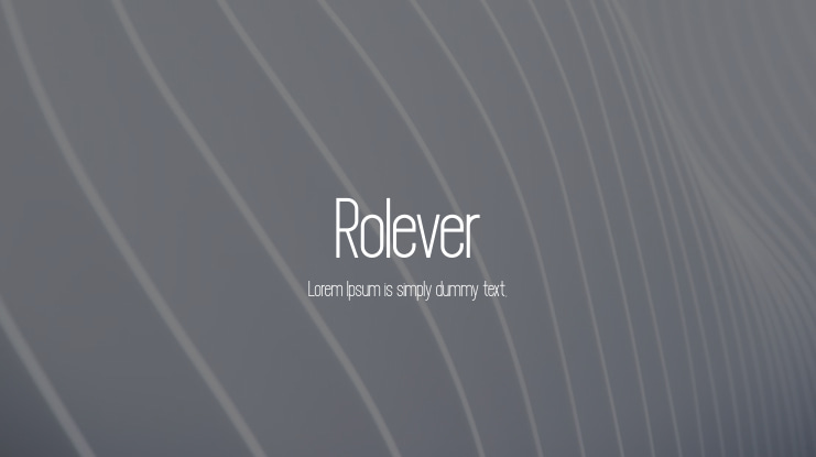 Rolever Font Family