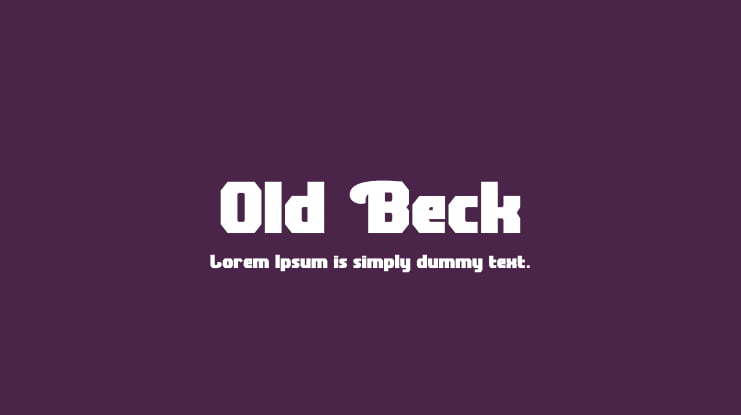 Old Beck Font Family