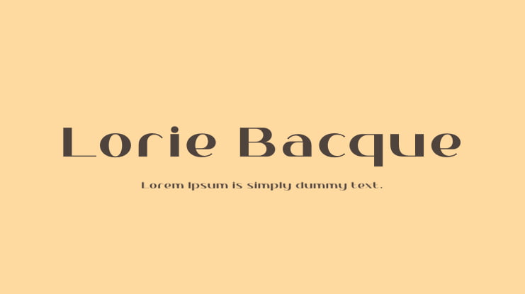 Lorie Bacque Font