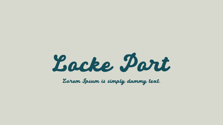 Locke Port Font Family