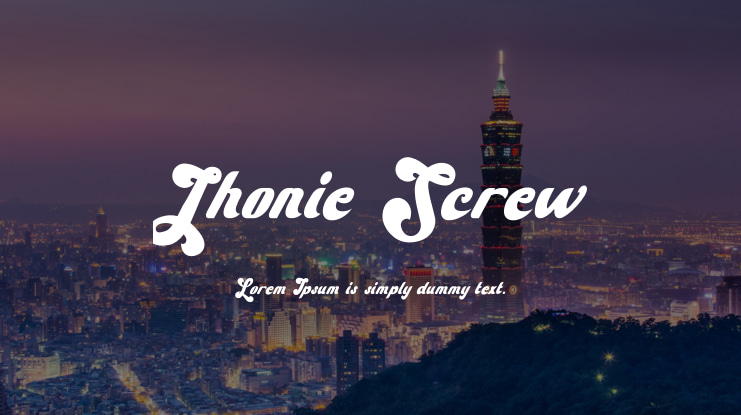 Jhonie Screw Font Family