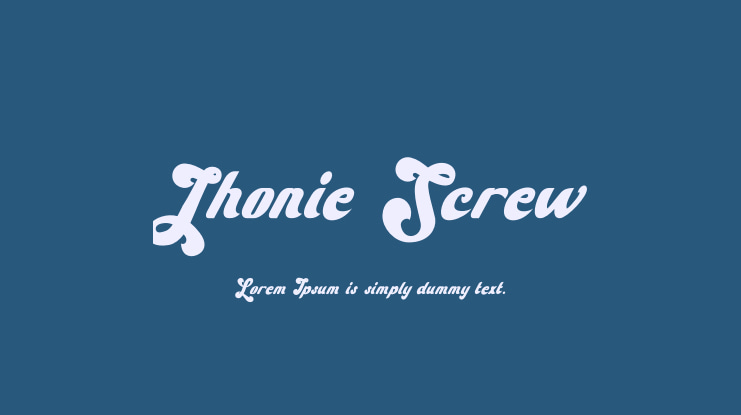 Jhonie Screw Font Family
