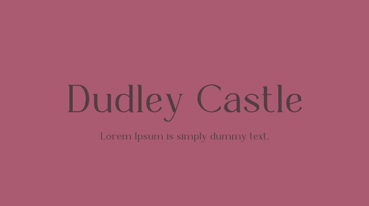 Dudley Castle Font