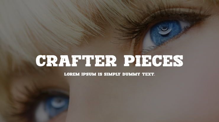 Crafter Pieces Font