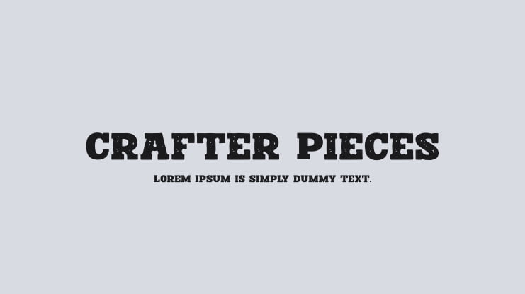 Crafter Pieces Font