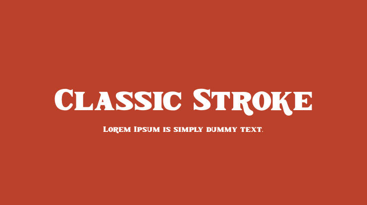 Classic Stroke Font Family