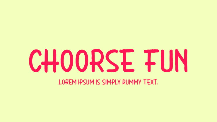 Choorse Fun Font
