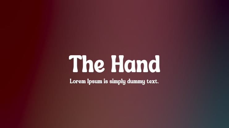 The Hand Font