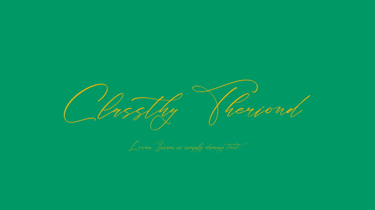 Classthy Theriond Font Family