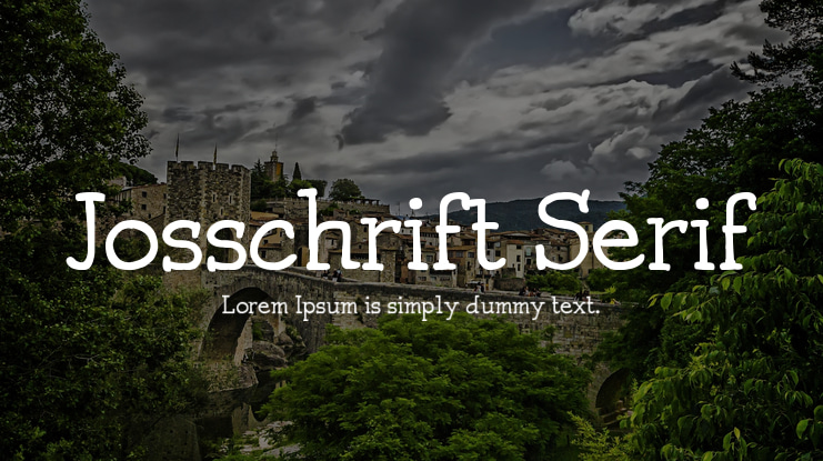 Josschrift Serif Font