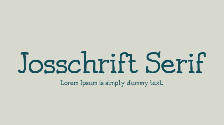 Josschrift Serif Font