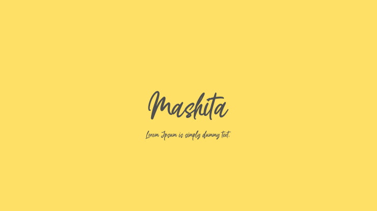 Mashita Font