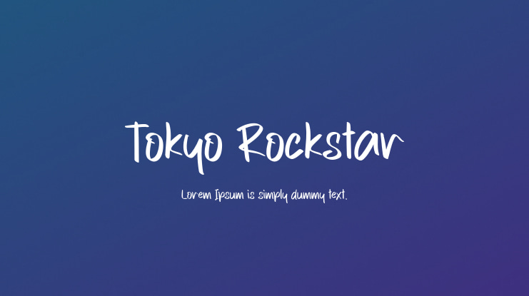 Tokyo Rockstar Font