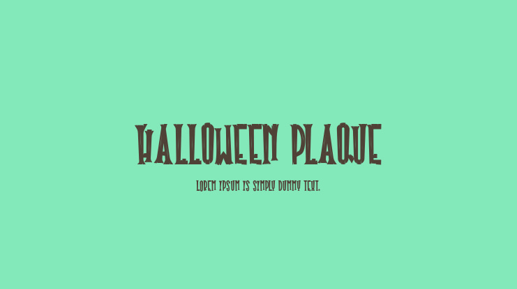 Halloween Plaque Font