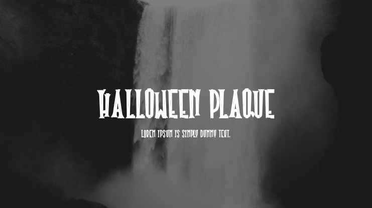 Halloween Plaque Font