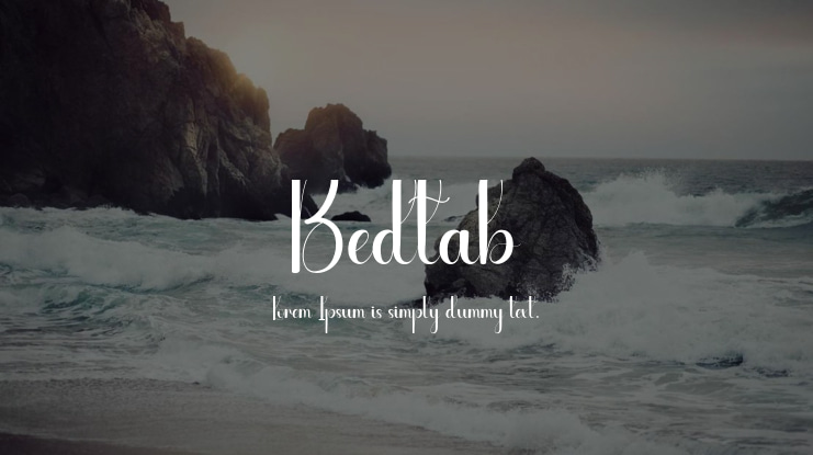 Bedtab Font
