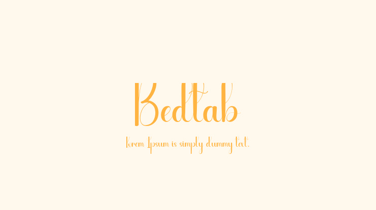 Bedtab Font