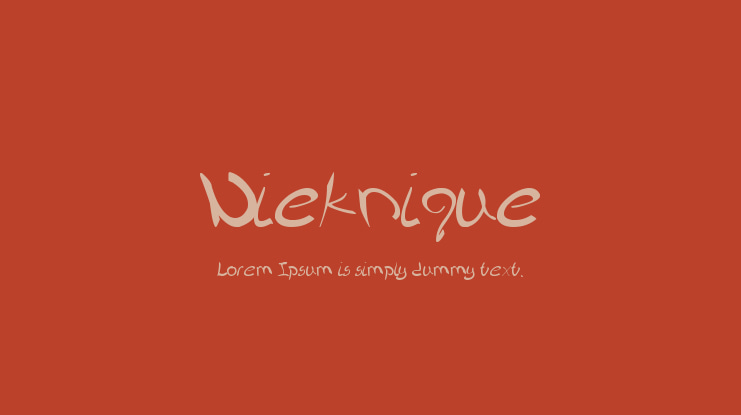 Nieknique Font
