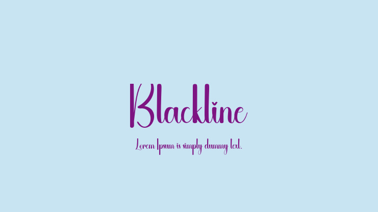 Blackline Font