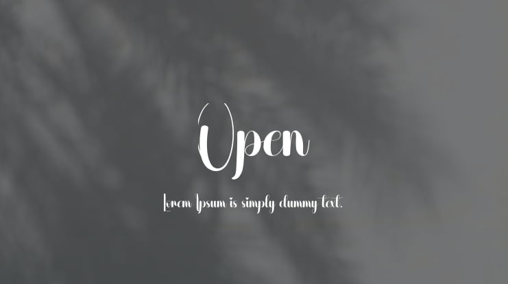 Open Font