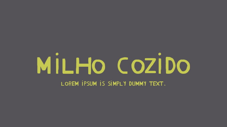 Milho Cozido Font