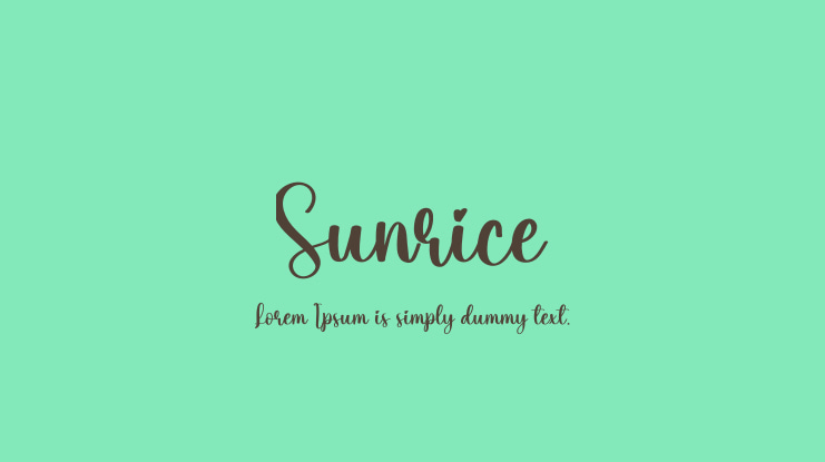 Sunrice Font