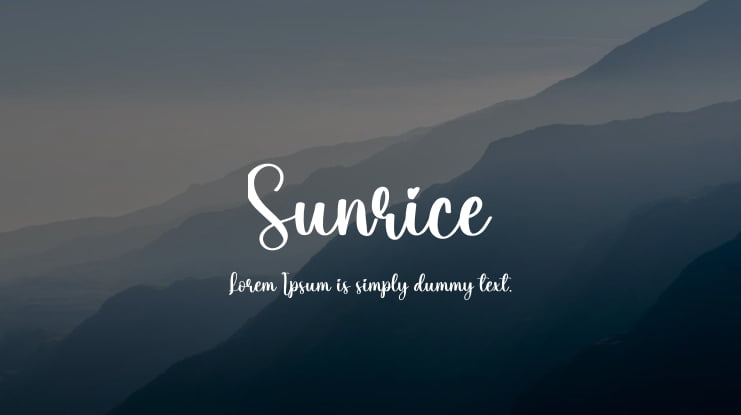 Sunrice Font