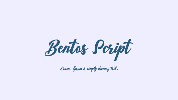 Bentos Script Font