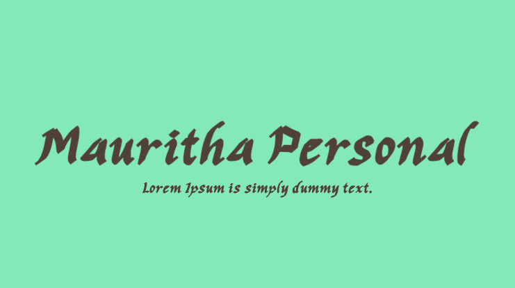 Mauritha Personal Font