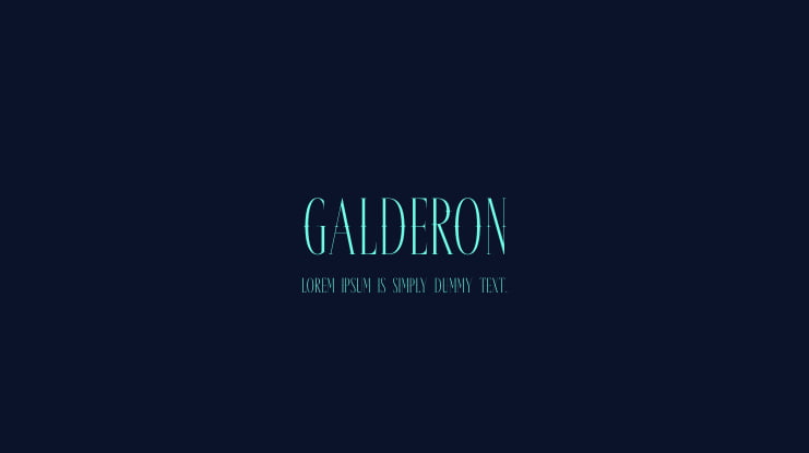 Galderon Font