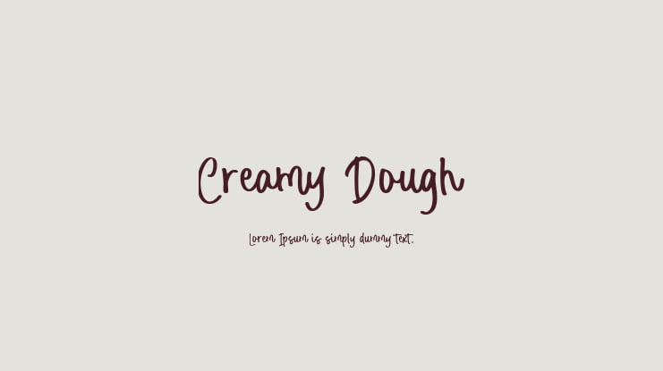 Creamy Dough Font