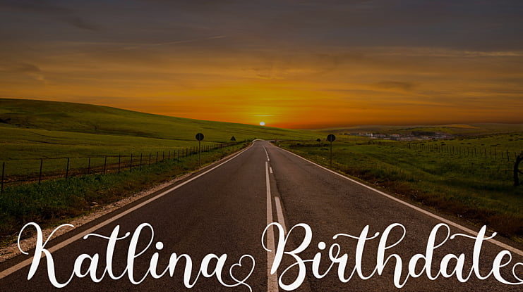 Katlina Birthdate Font