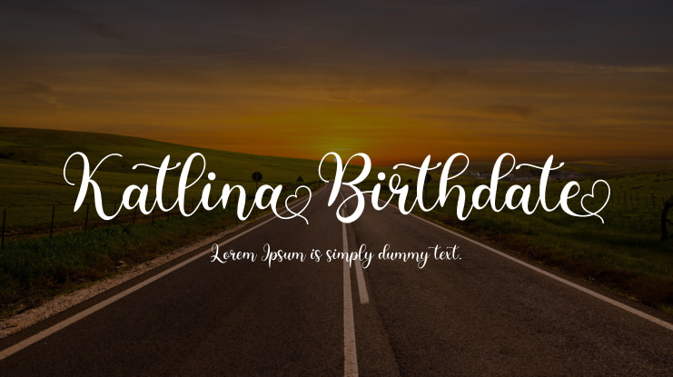 Katlina Birthdate Font