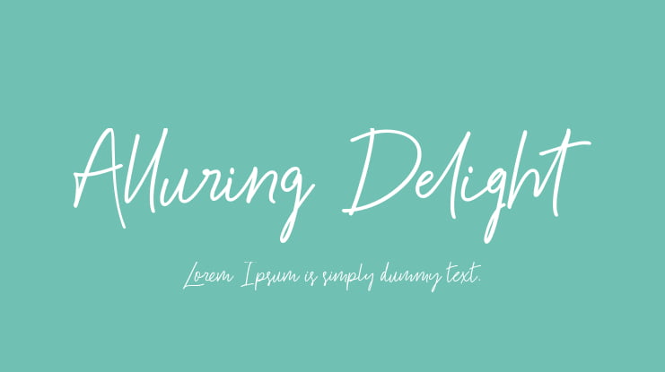 Alluring Delight Font