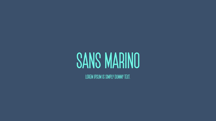 Sans Marino Font
