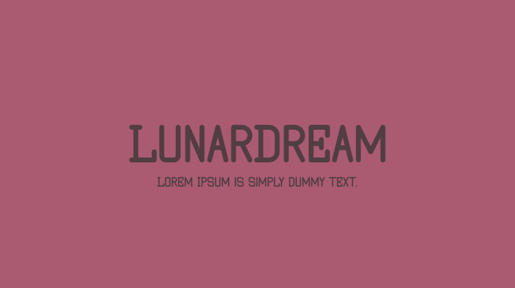 LunarDream Font