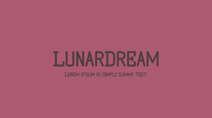 LunarDream Font