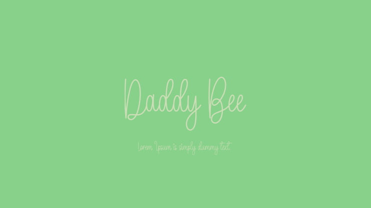 Daddy Bee Font